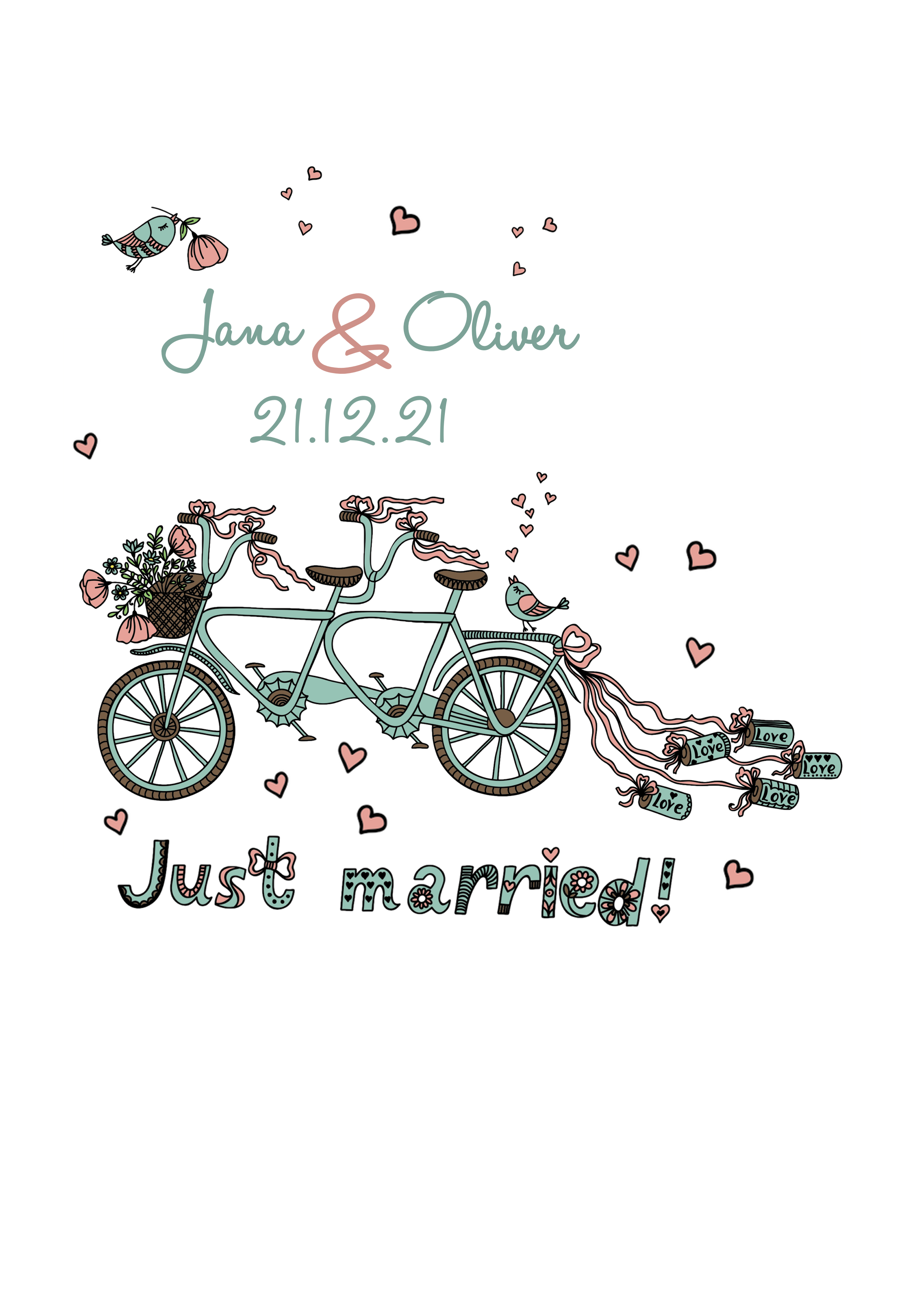 Hochzeitskerze Fahrrad