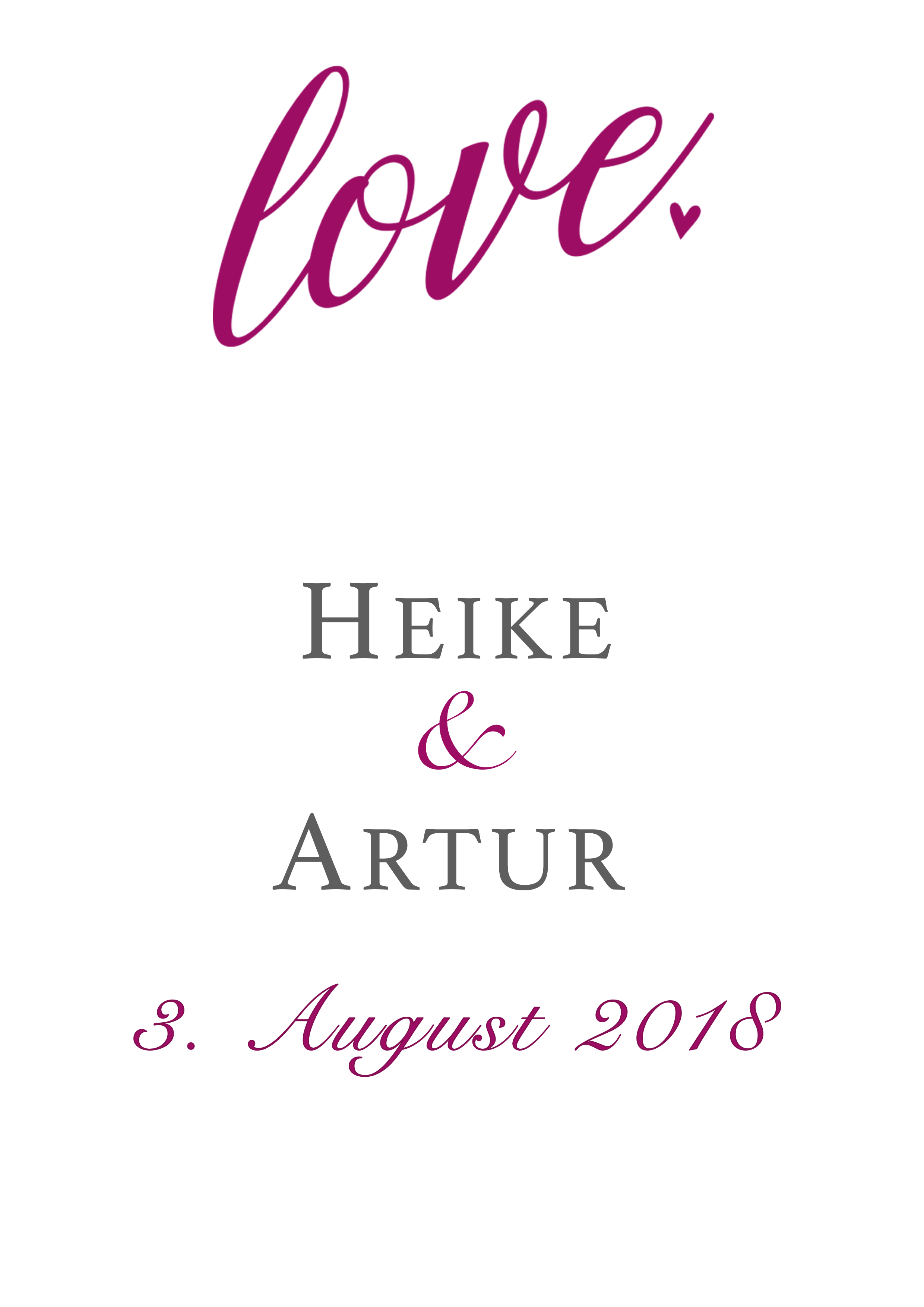 Hochzeitskerze love