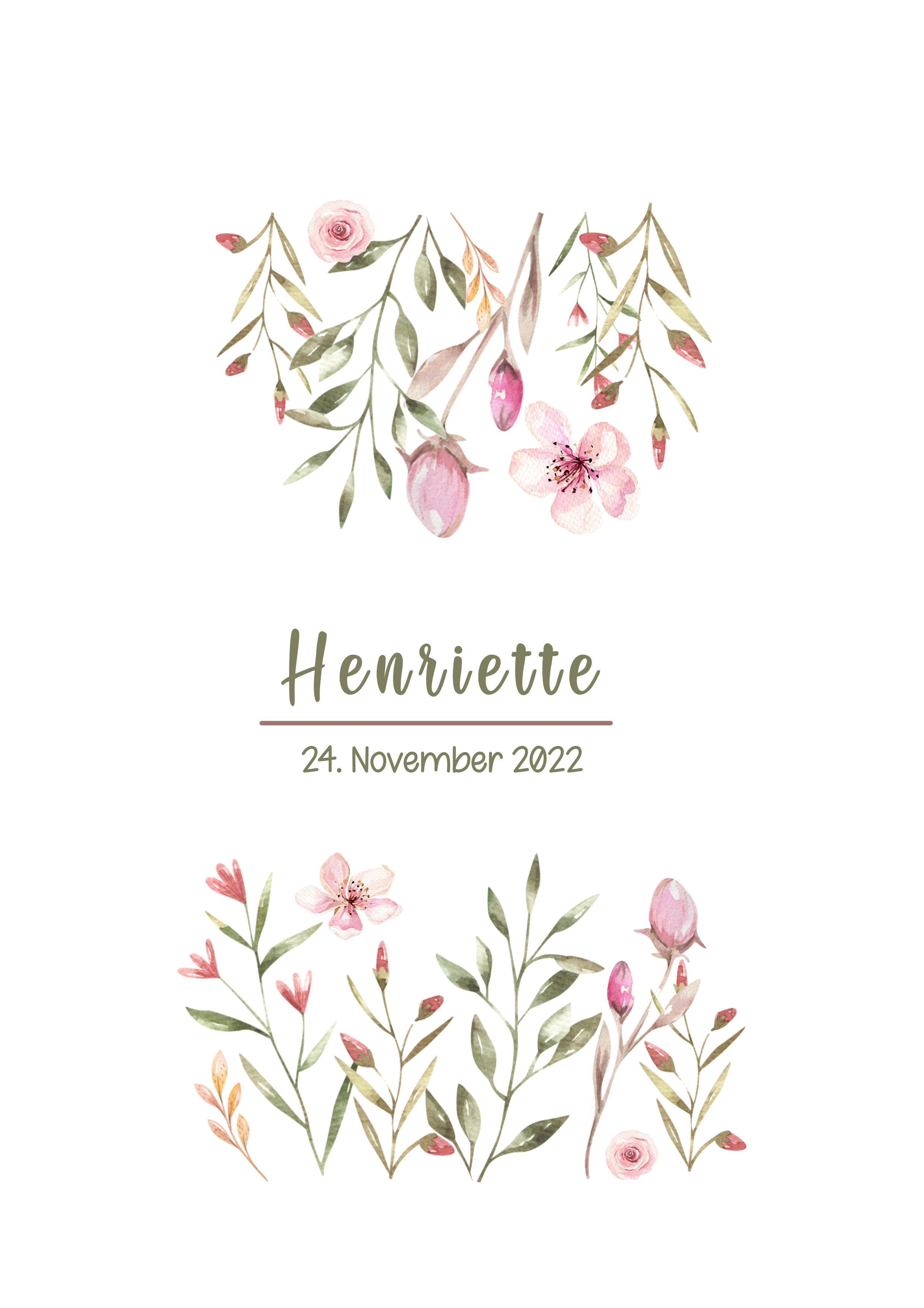 Kerze Blumen Henriette (Motiv 324) 
