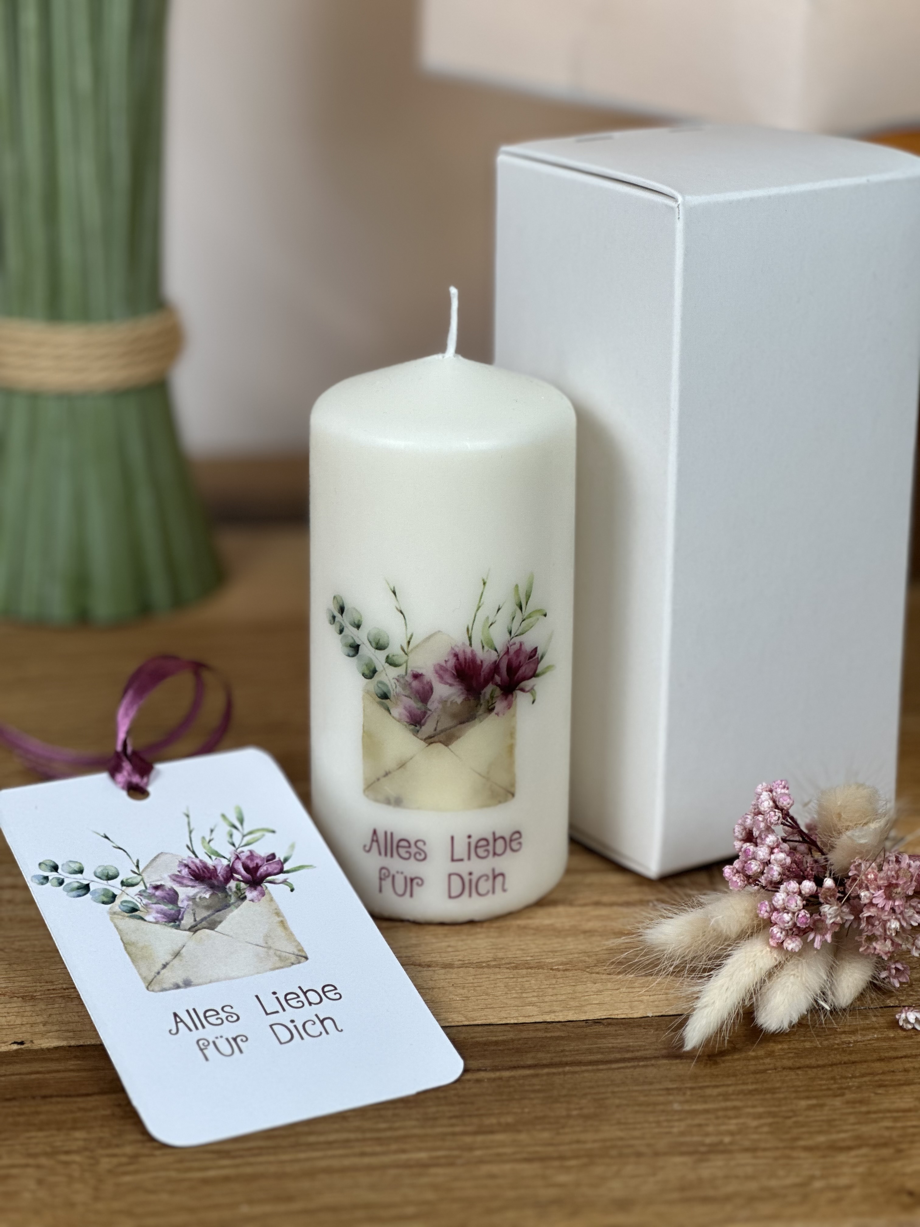 LichtBlicke Kerze - Blumengruß LichtBlicke Kerze - Blumengruß