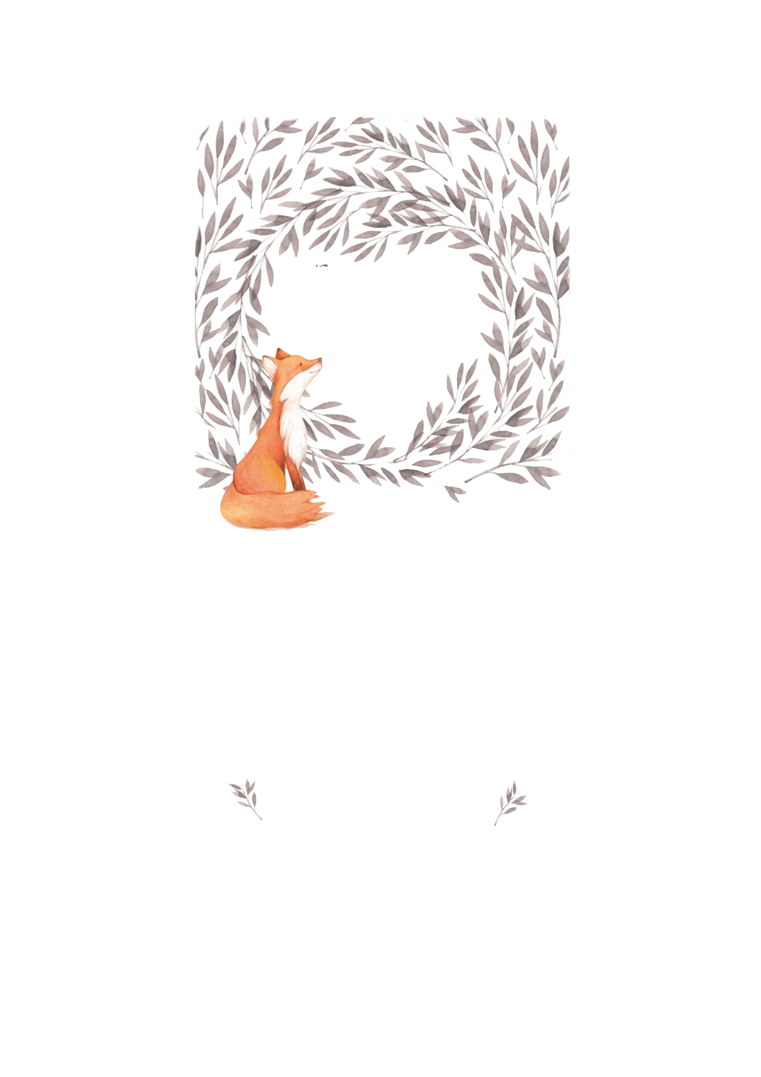 Kerze Fuchs mit Blätterkranz