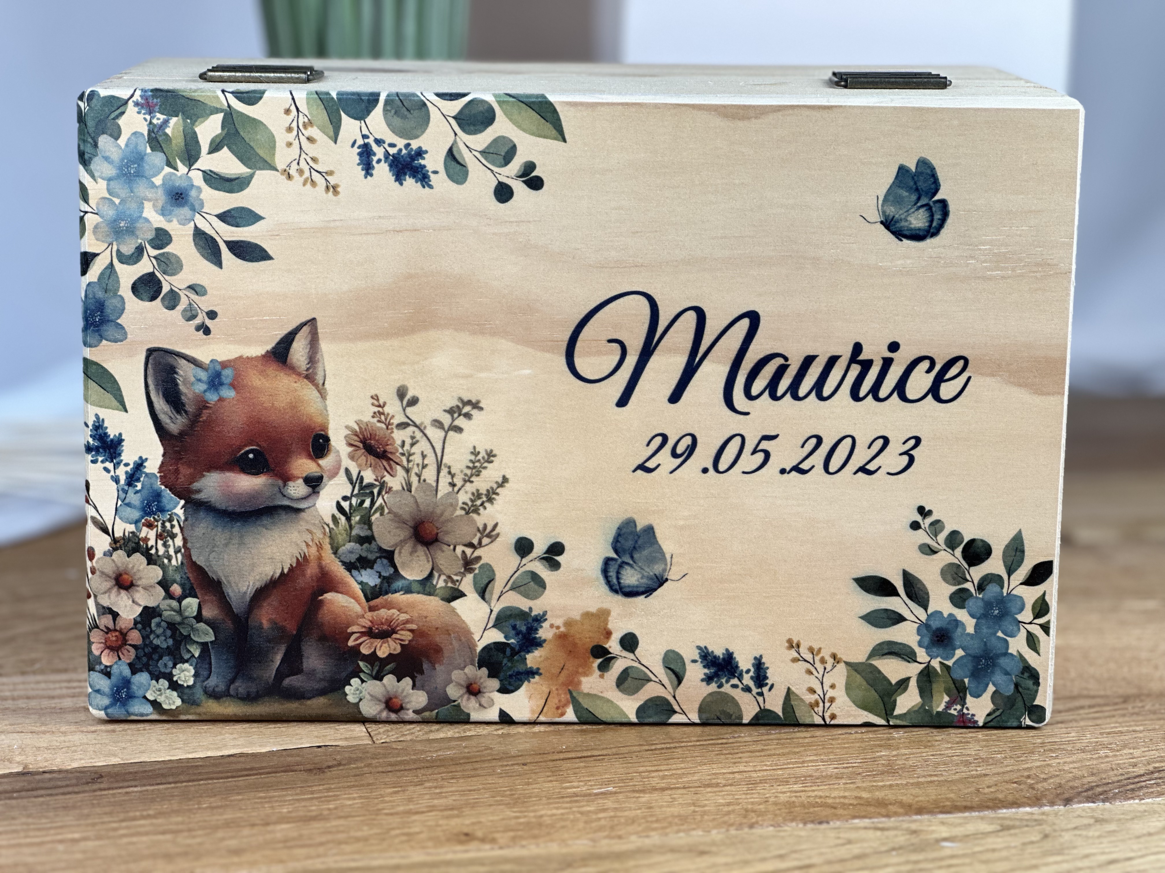 Erinnerungskiste Fuchs Junge in blau , Baby, Erinnerungsbox, Baby, Erinnerungskiste, Kiste Geburt, Baby Box Geburt, Wunderwunsch Erinnerungskiste Fuchs Junge in blau , Baby, Erinnerungsbox, Baby, Erinnerungskiste, Kiste Geburt, Baby Box Geburt, Wunderwunsch