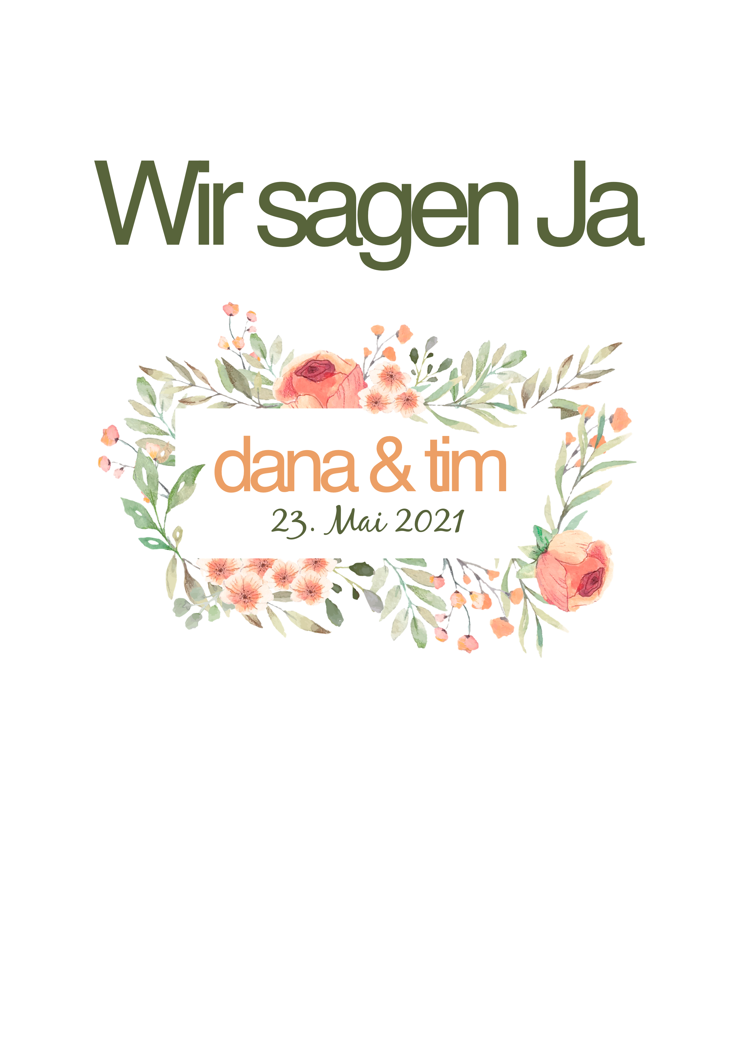 Hochzeitskerze wir sagen ja