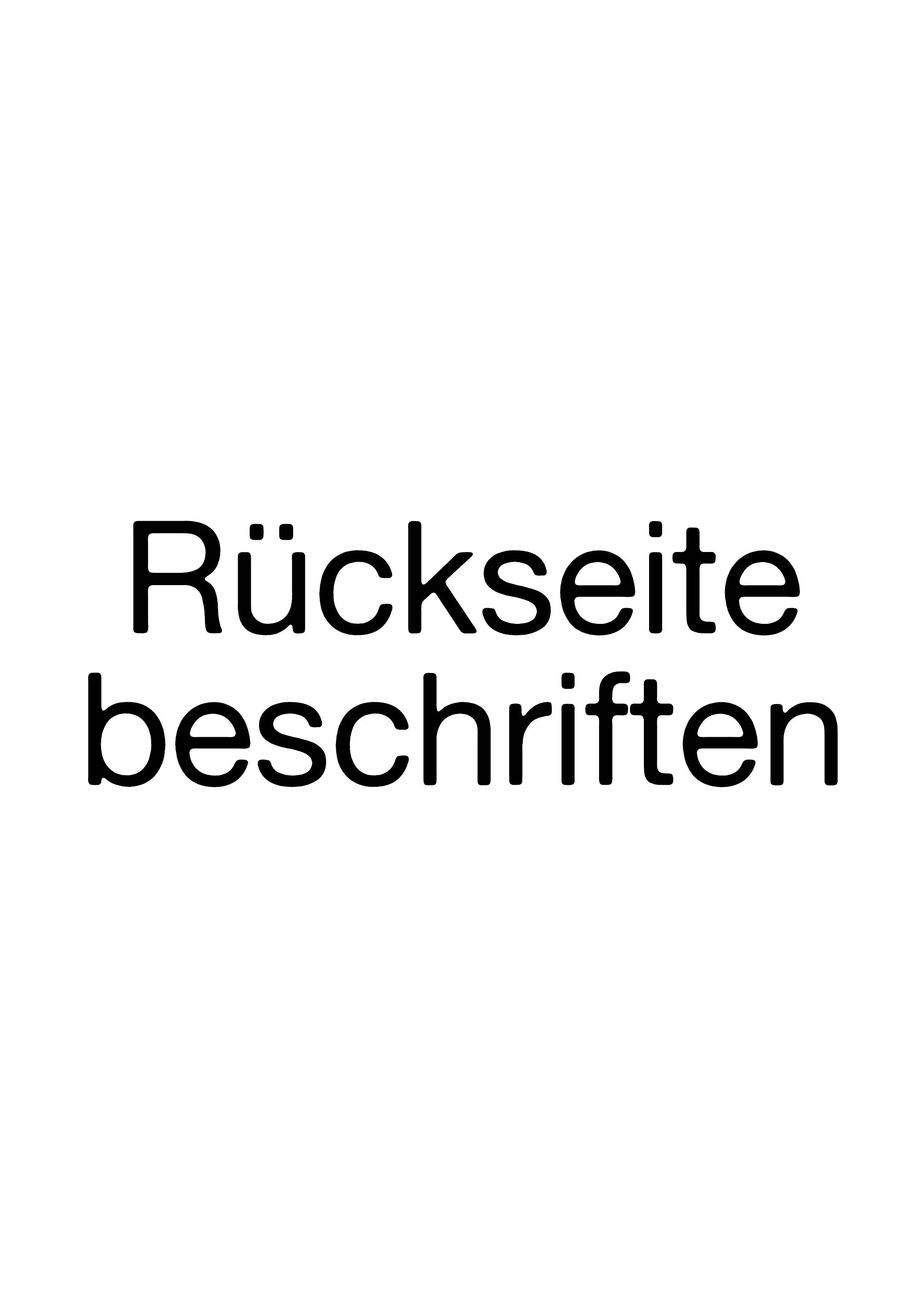 Rückseite Beschriftung Kerze