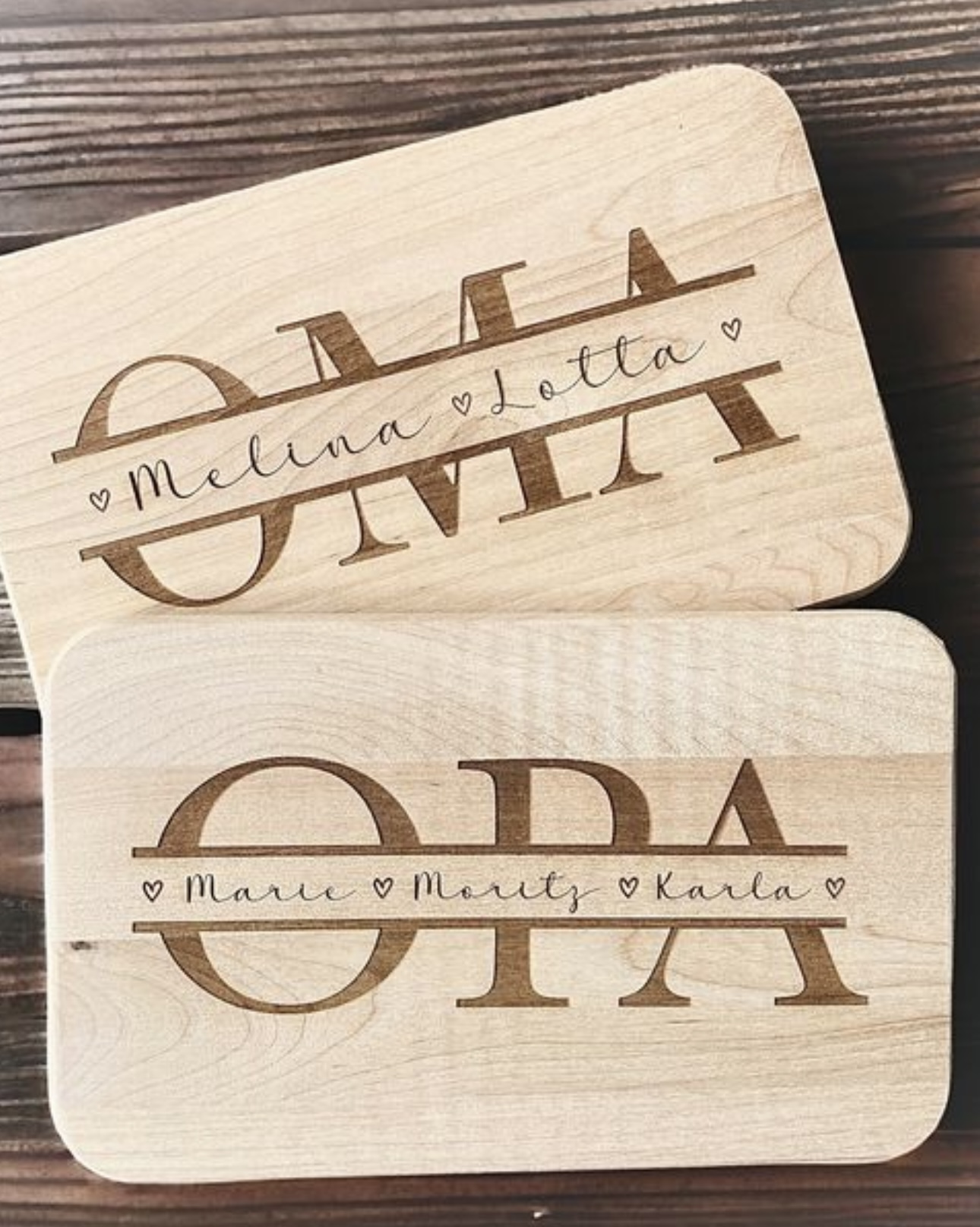 Frühstücksbrettchen Oma / Opa Frühstücksbrettchen Oma / Opa