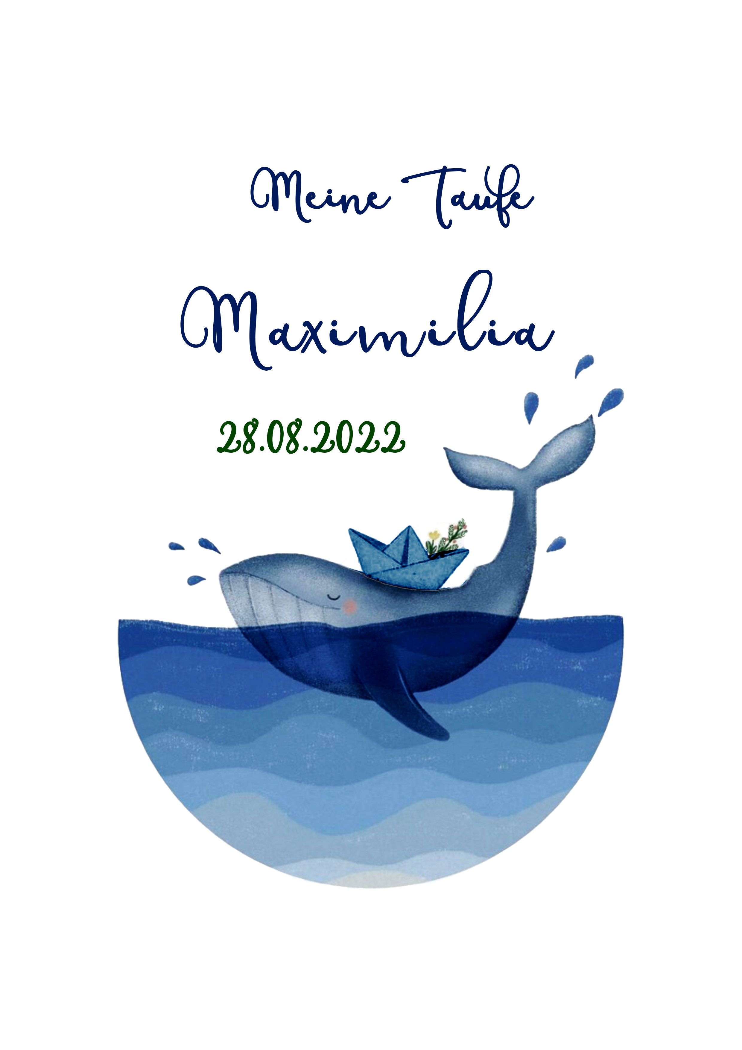 Kerze  Wal Fisch blau (Motiv 364)