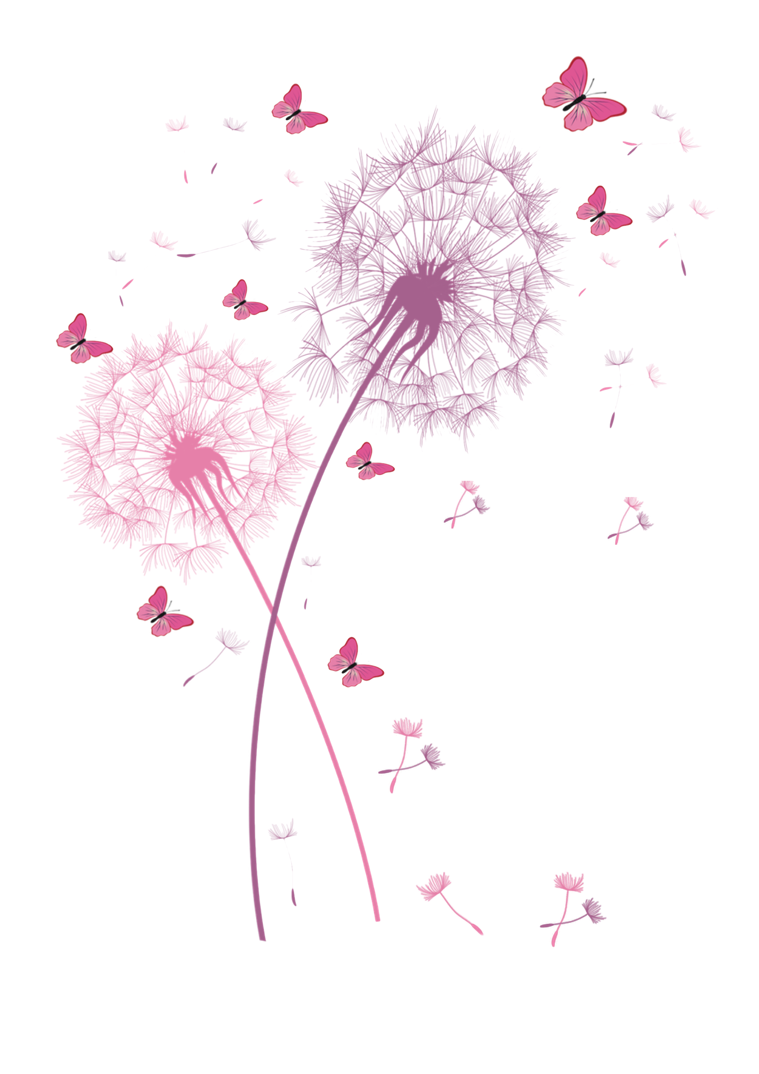 Kerze Pusteblume rosa flieder